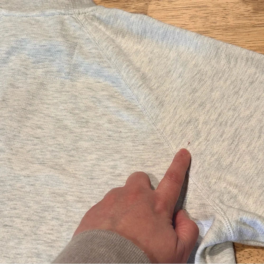 Chaps Classic Light Gray‎ 1/4 Zip Pullover Sweater Size Medium